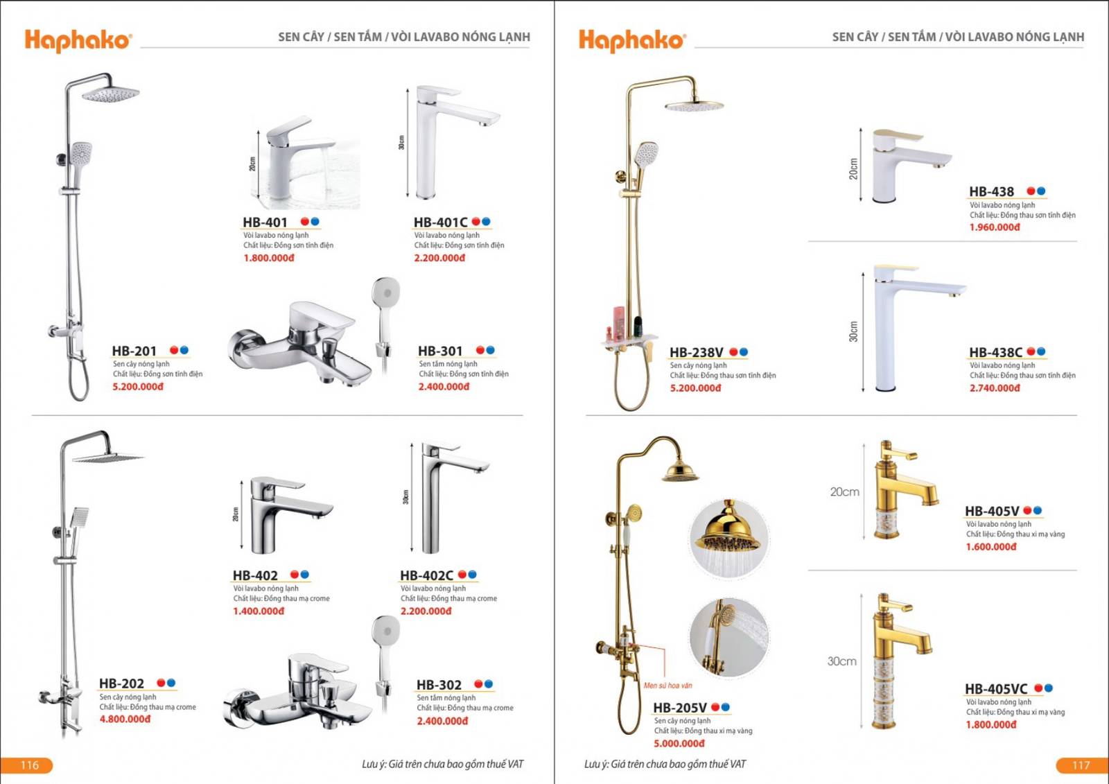 Thiết bị vệ sinh HAPHAKO Bảng giá và Catalogue mới nhất 2024 /Page 59